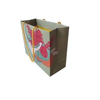 Custom Design Wholesale Eco-Friendly Chinese Small Art Card Paper Bag with Handles